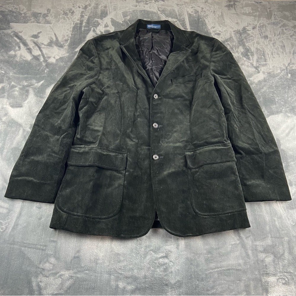 vintage Polo Ralph Lauren Jacket winter Corduroy blazer cotton men BREEN size 46